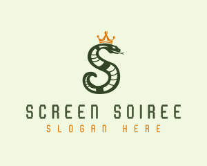 Crown Snake Letter S logo design