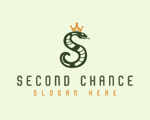 Crown Snake Letter S logo design