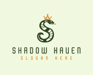 Crown Snake Letter S logo design