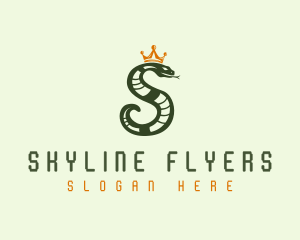 Crown Snake Letter S logo design