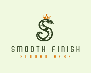 Crown Snake Letter S logo design