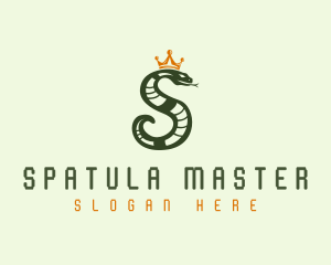 Crown Snake Letter S logo design