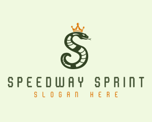 Crown Snake Letter S logo design