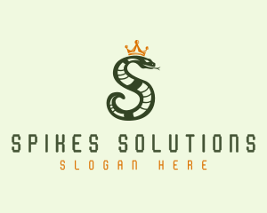 Crown Snake Letter S logo design