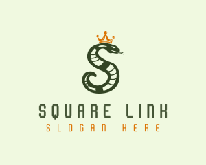 Crown Snake Letter S logo design