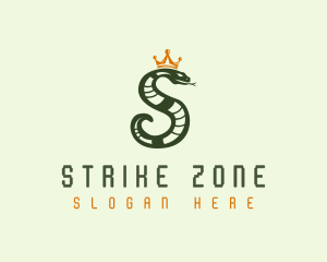 Crown Snake Letter S logo design