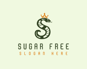 Crown Snake Letter S logo design