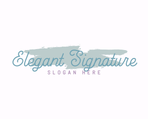 Artsy Calligraphy Wordmark logo design