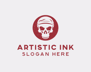 Skull Bandana Tattoo logo