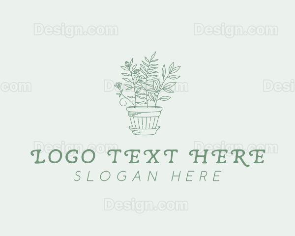 Garden Planter Landscaping Logo