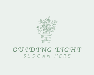 Garden Planter Landscaping Logo