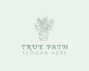 Garden Planter Landscaping Logo