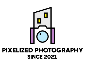 Building Photography Camera Illustration logo design