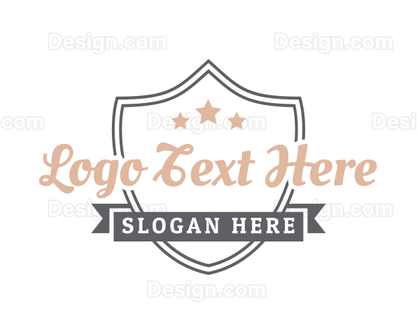 Star Shield Badge Banner Logo