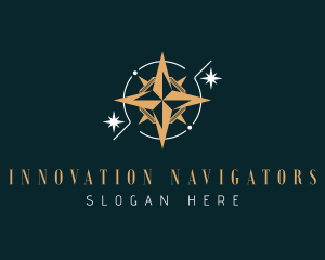 Travel Navigation Compass logo design