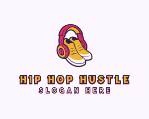 Headphones Streetwear Sneakers logo design