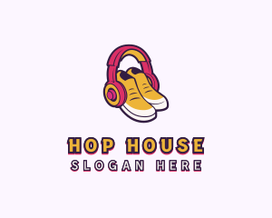 Headphones Streetwear Sneakers logo design