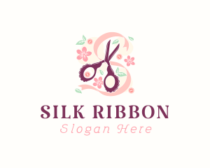 Scissors Craft Flowers logo design