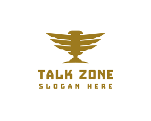 Golden Winged Microphone Logo