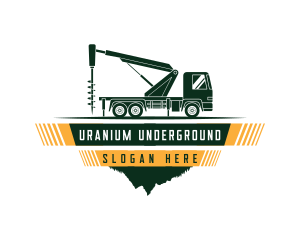 Excavator Drill Construction logo