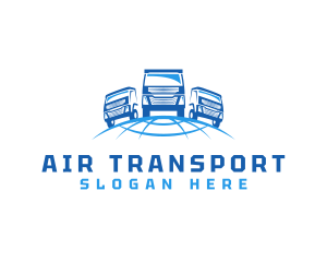 Truck Global Transportation Logistics logo design