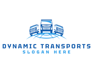 Truck Global Transportation Logistics logo design