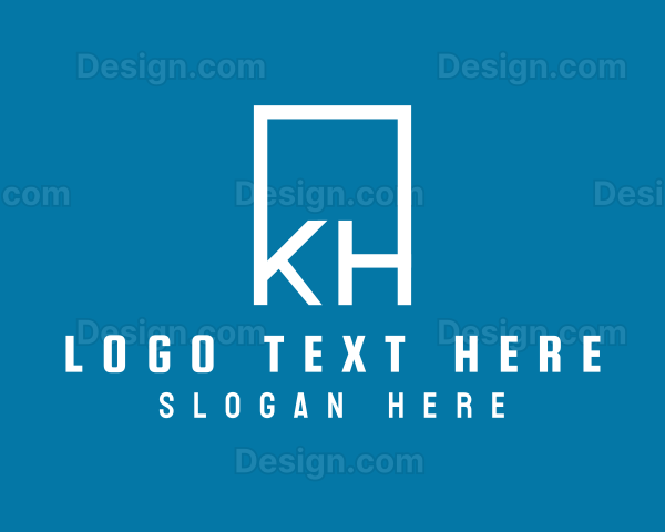 Business Letter KH Monogram Logo