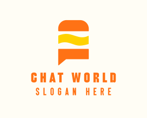 Cheeseburger Delivery Chat logo design