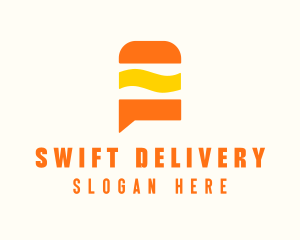 Cheeseburger Delivery Chat logo design