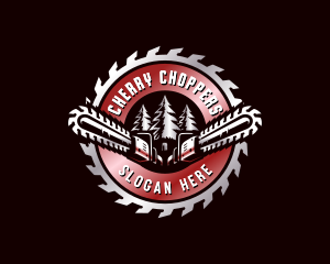 Saw Chainsaw Woodwork logo design