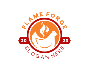 Spicy Fire Chicken logo design