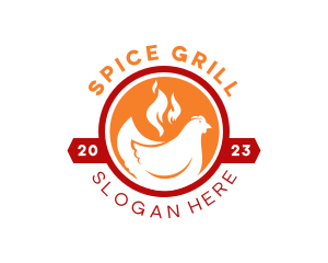 Spicy Fire Chicken logo design