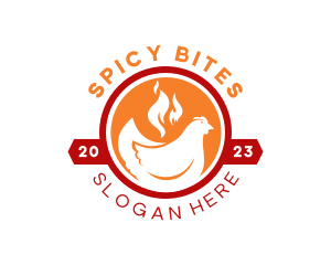 Spicy Fire Chicken logo design