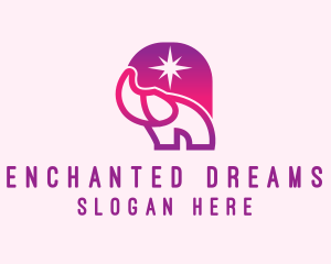 Magical Elephant Star logo design