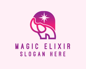 Magical Elephant Star logo design