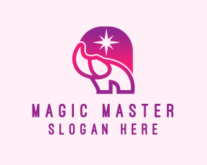 Magical Elephant Star logo design