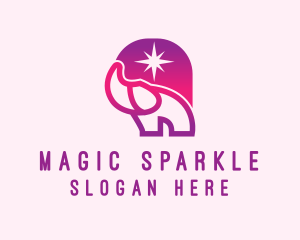 Magical Elephant Star logo design