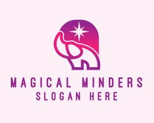 Magical Elephant Star logo design