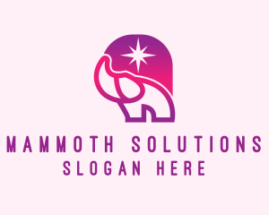 Magical Elephant Star logo design