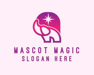 Magical Elephant Star logo design