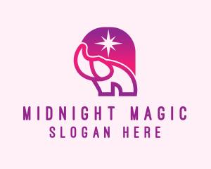 Magical Elephant Star logo design