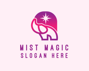 Magical Elephant Star logo design