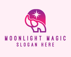 Magical Elephant Star logo design