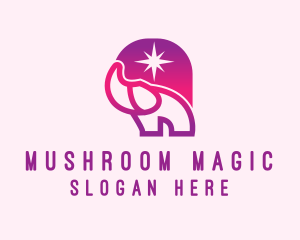 Magical Elephant Star logo design