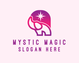 Magical Elephant Star logo design