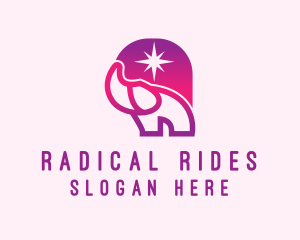 Magical Elephant Star logo design