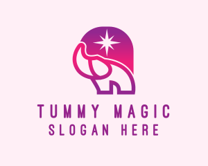 Magical Elephant Star logo design