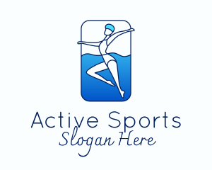 Athletic Swimming Performance  Logo