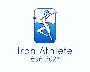 Athletic Swimming Performance  logo design