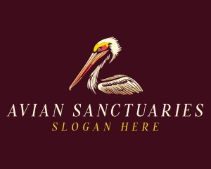 Pelican Bird Avian logo